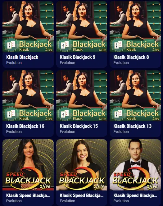 Juegos de mesa del casino Spinay